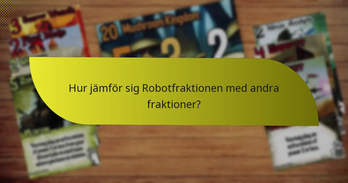 Vilka är svagheterna hos Robotfraktionen?