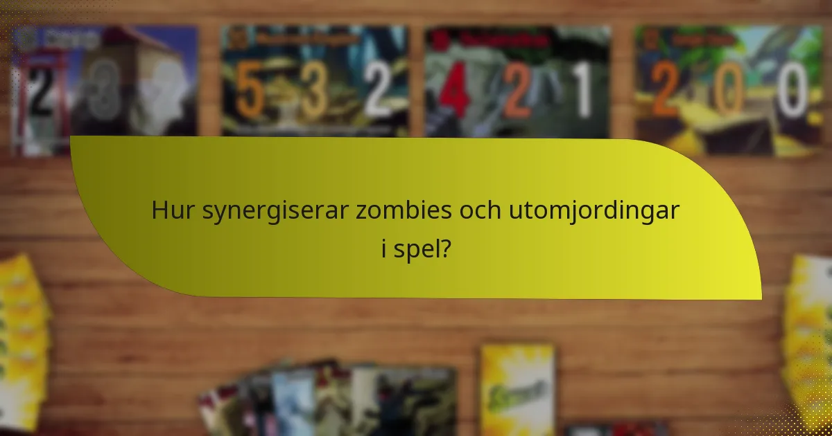 Hur synergiserar zombies och utomjordingar i spel?