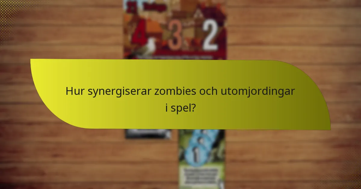 Vilka taktiska strategier kan användas med zombie-utomjording-kombinationen?