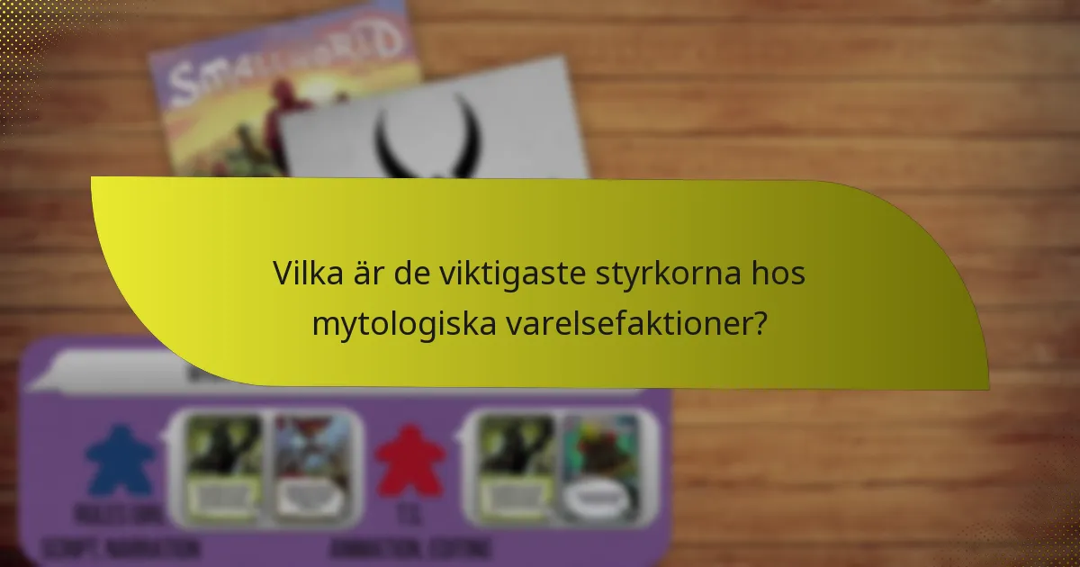 Vilka mytologiska varelsefaktioner är mest populära inom spel?