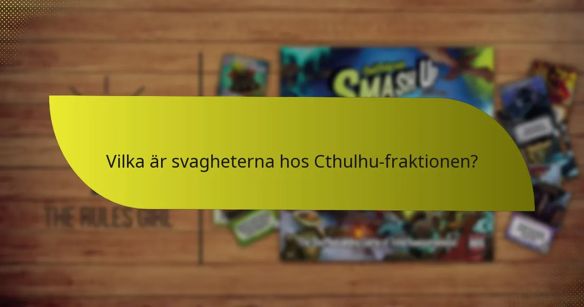 Hur står sig Cthulhu-fraktionen jämfört med andra fraktioner?