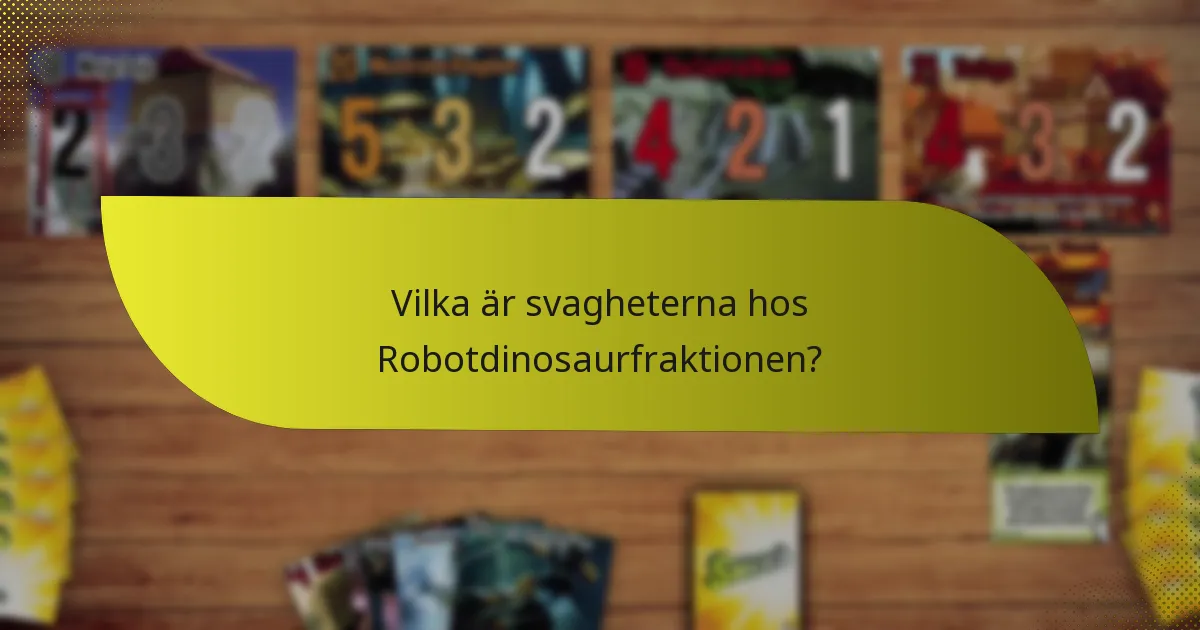 Hur står Robotdinosaurfraktionen sig i jämförelse med andra fraktioner?