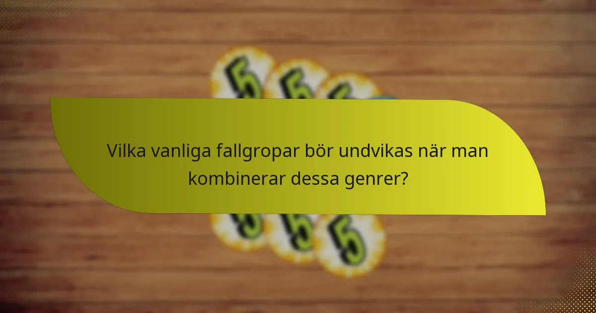 Vilka vanliga fallgropar bör undvikas när man kombinerar dessa genrer?